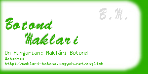 botond maklari business card