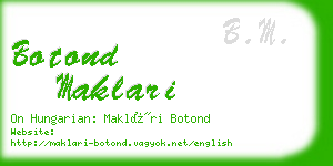 botond maklari business card